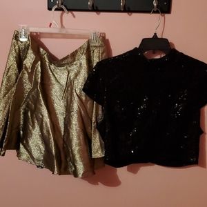 2 piece formal skirt set